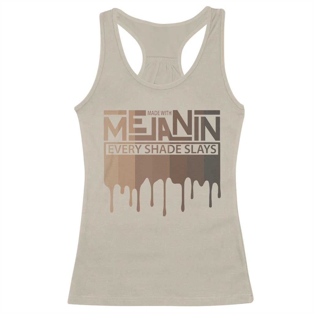 Melanin African Pride Racerback Tank Top Made With Melanin Every Shade Slays