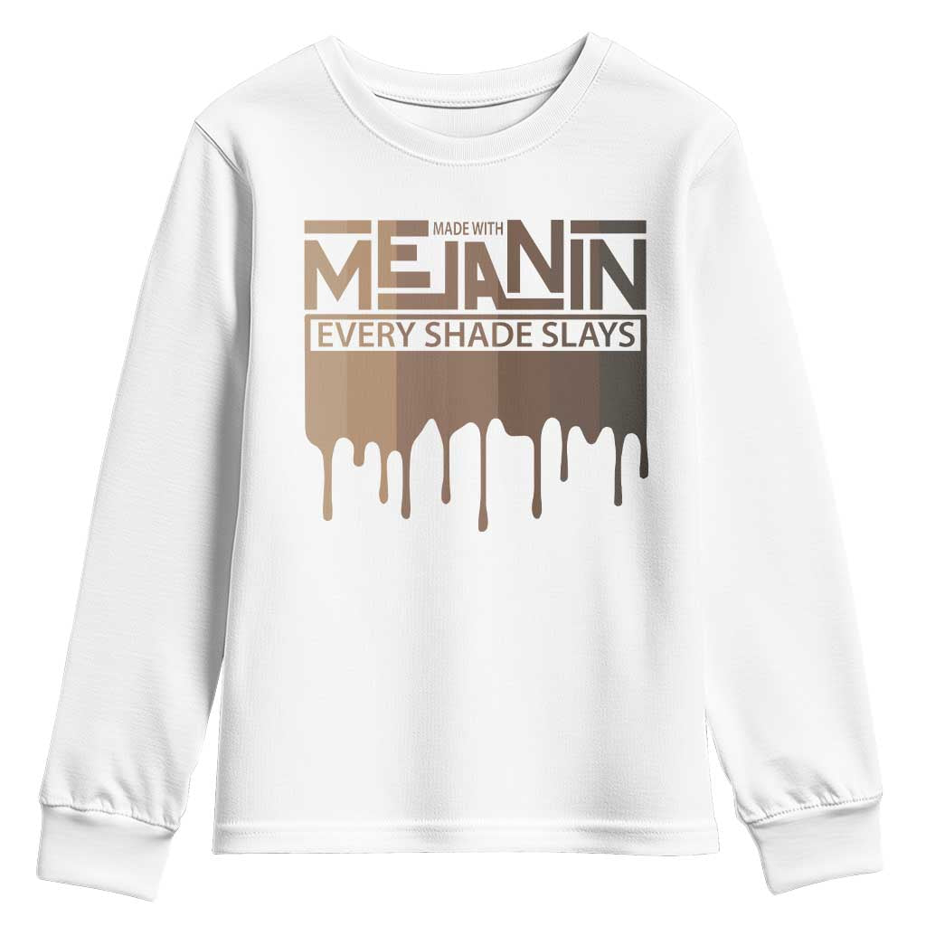 Melanin African Pride Youth Sweatshirt Made With Melanin Every Shade Slays