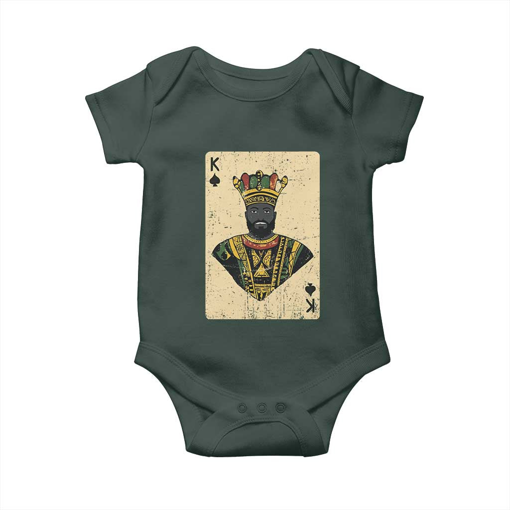 African King Card Black Pride Baby Onesie