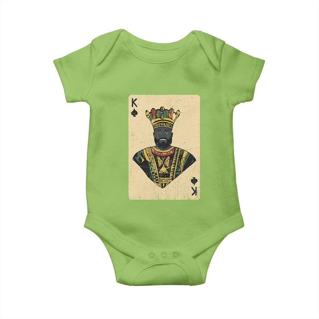 African King Card Black Pride Baby Onesie