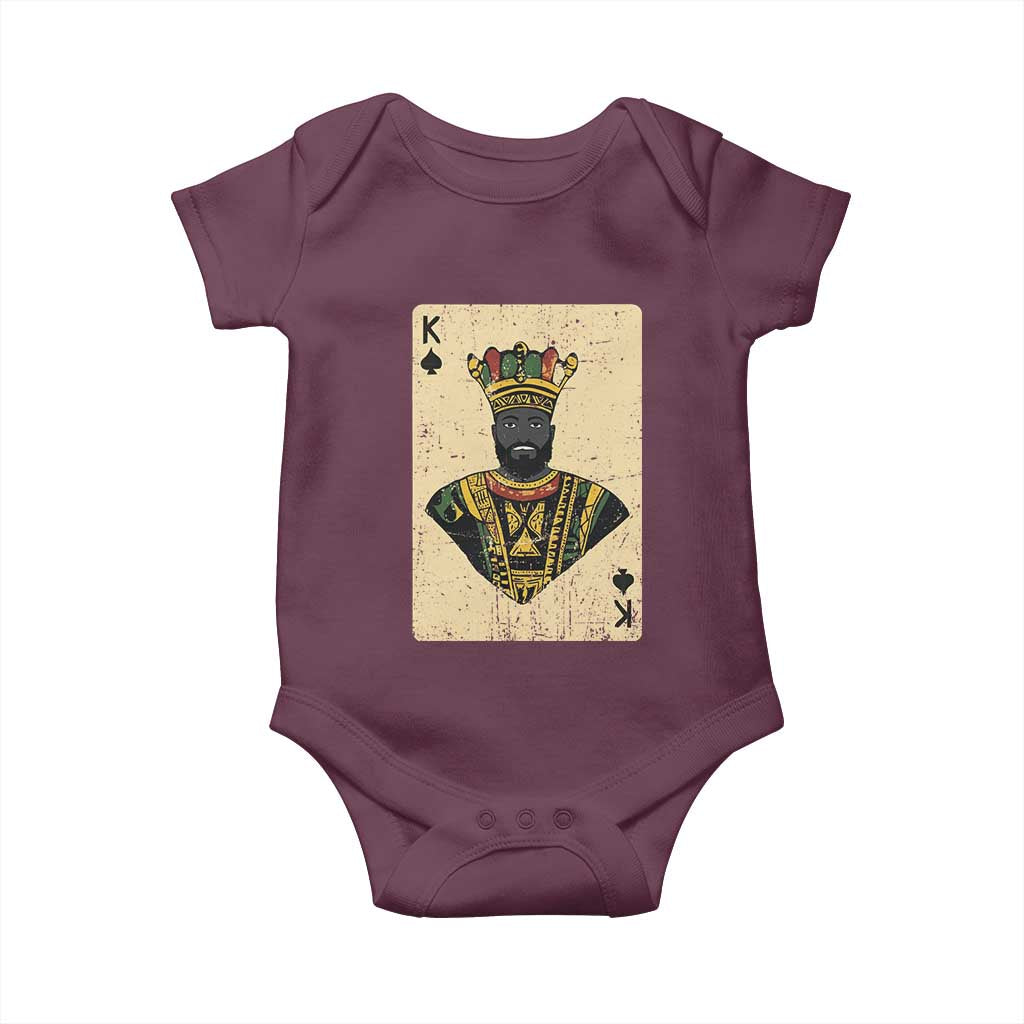 African King Card Black Pride Baby Onesie