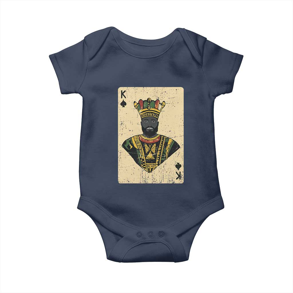 African King Card Black Pride Baby Onesie