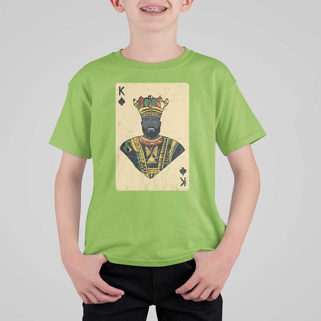 African King Card Black Pride T Shirt For Kid