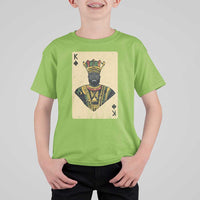 African King Card Black Pride T Shirt For Kid