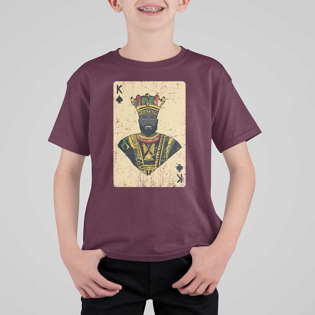 African King Card Black Pride T Shirt For Kid