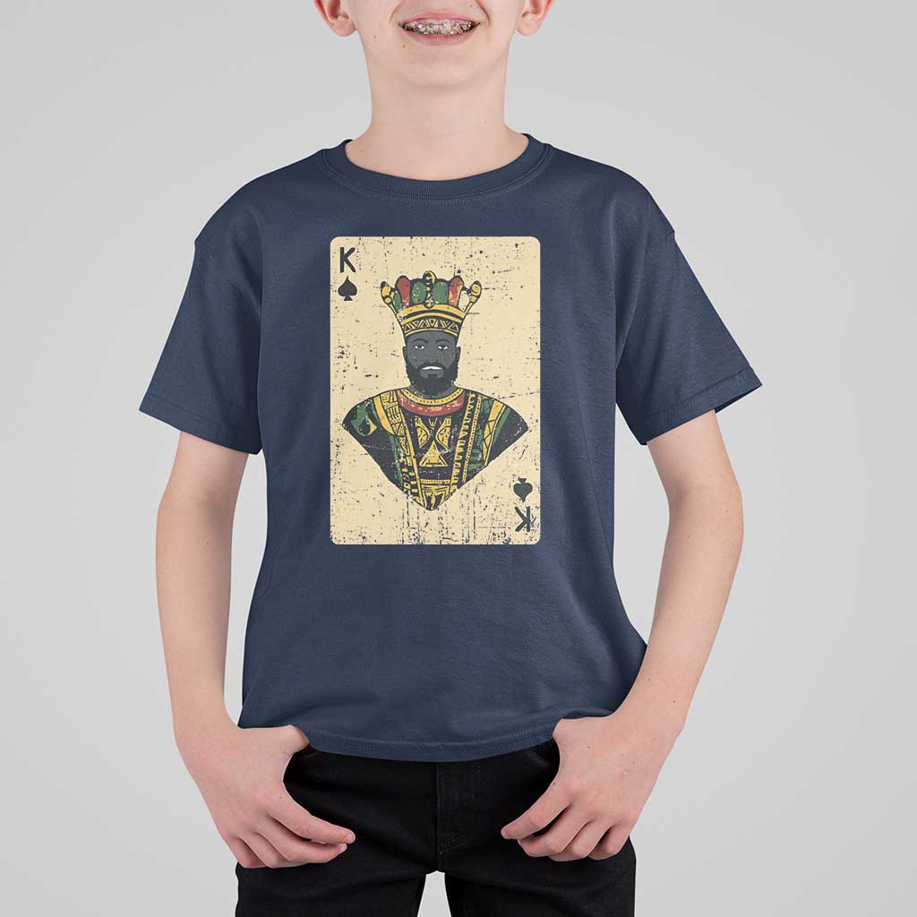 African King Card Black Pride T Shirt For Kid