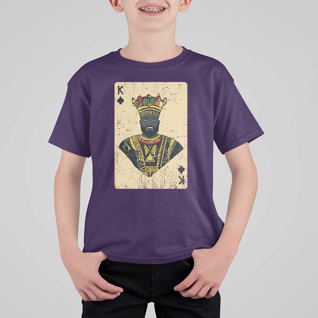 African King Card Black Pride T Shirt For Kid