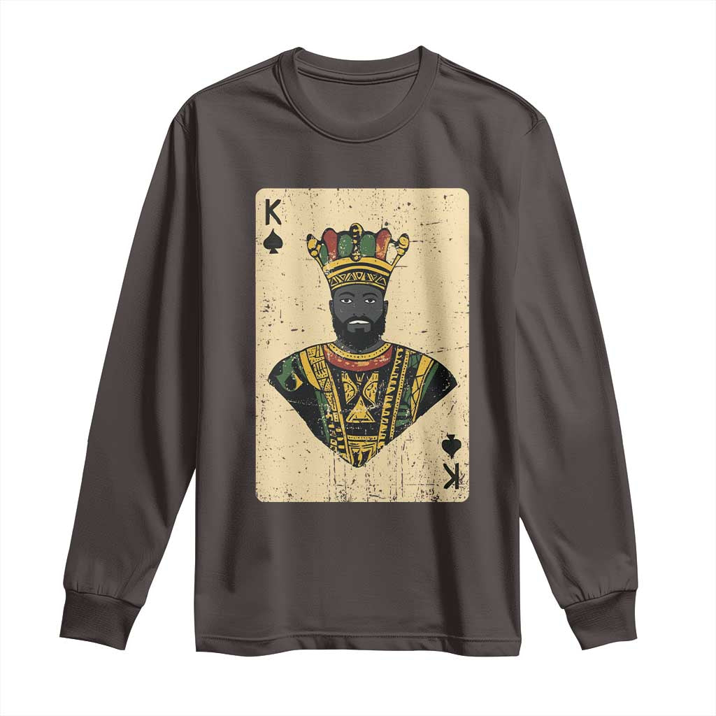 African King Card Black Pride Long Sleeve Shirt