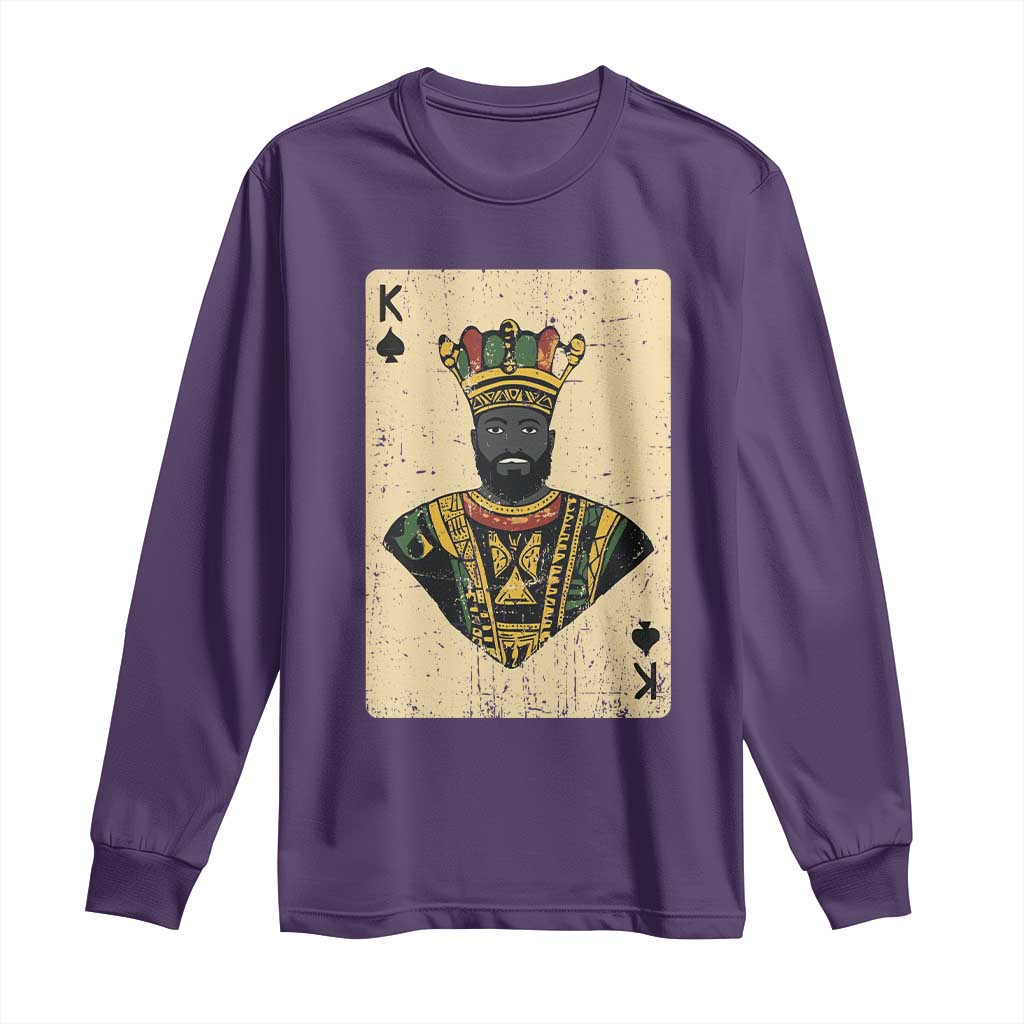 African King Card Black Pride Long Sleeve Shirt