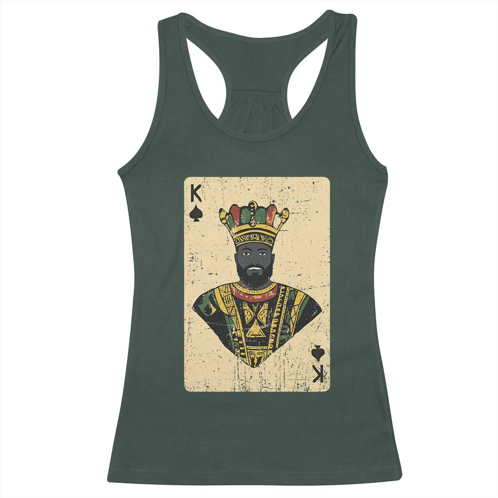 African King Card Black Pride Racerback Tank Top