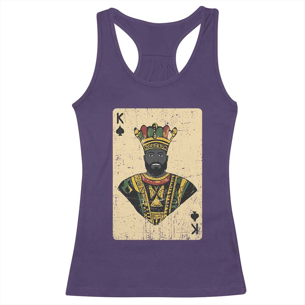 African King Card Black Pride Racerback Tank Top