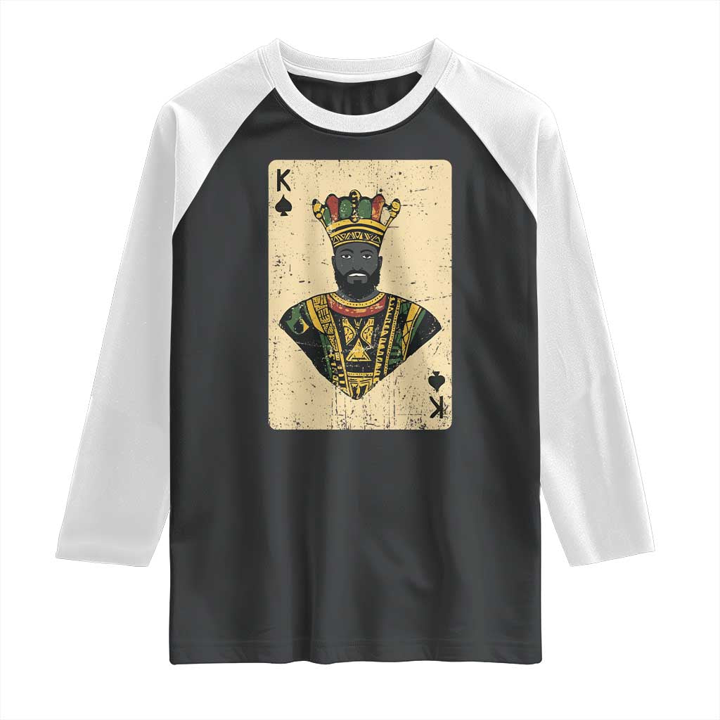 African King Card Black Pride Raglan Shirt