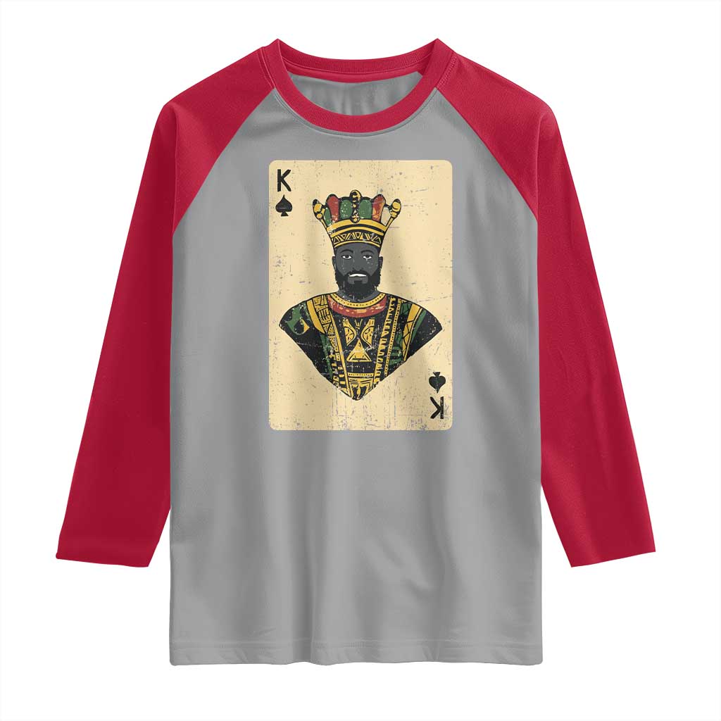 African King Card Black Pride Raglan Shirt