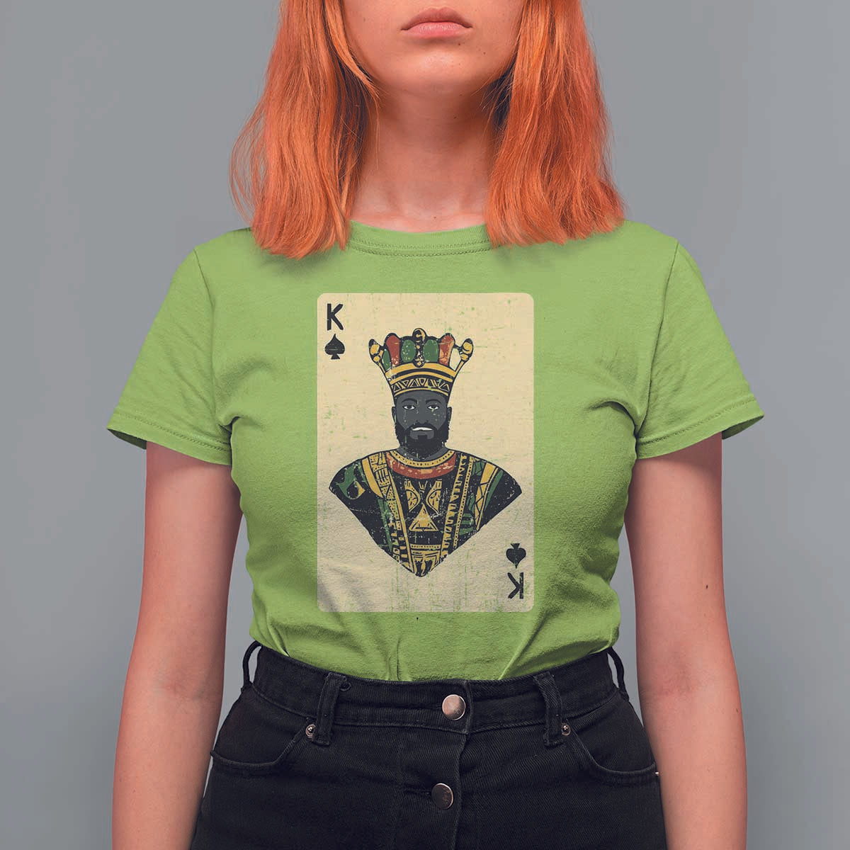 African King Card Black Pride T Shirt For Women