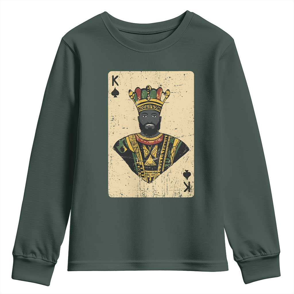 African King Card Black Pride Youth Sweatshirt