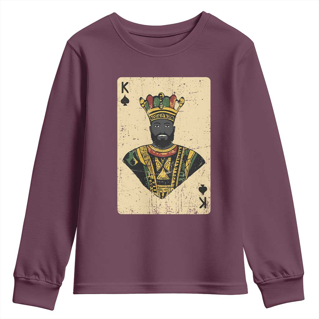 African King Card Black Pride Youth Sweatshirt