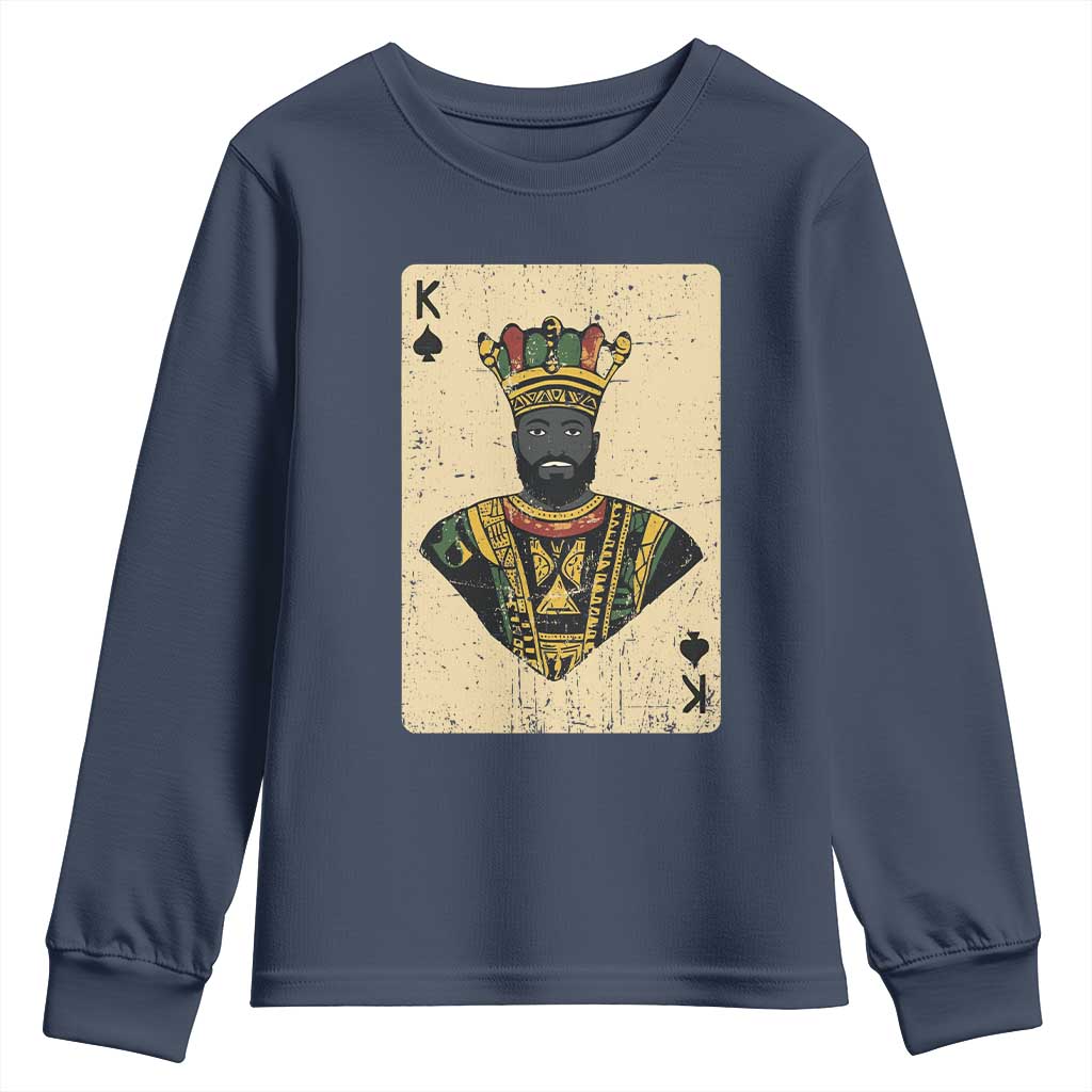 African King Card Black Pride Youth Sweatshirt