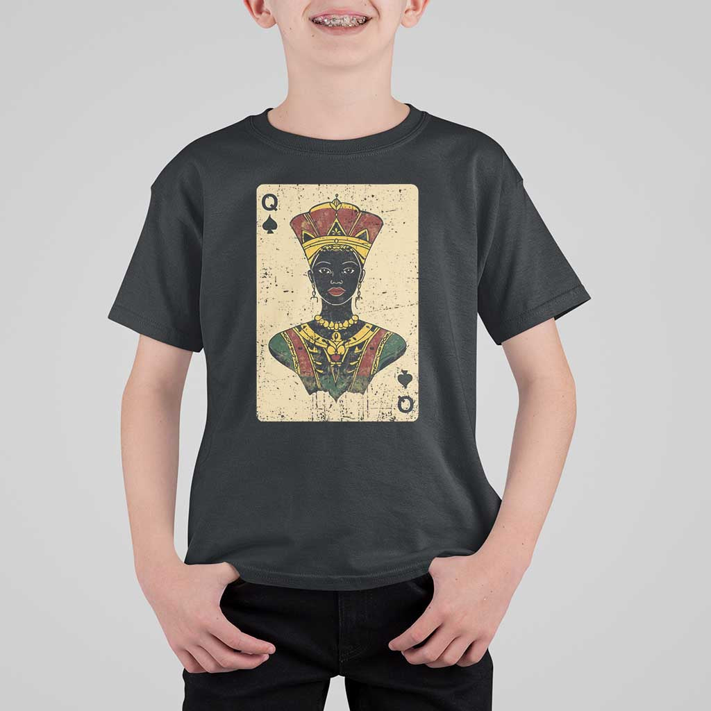 African Queen Card Black Pride T Shirt For Kid