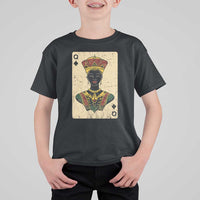 African Queen Card Black Pride T Shirt For Kid