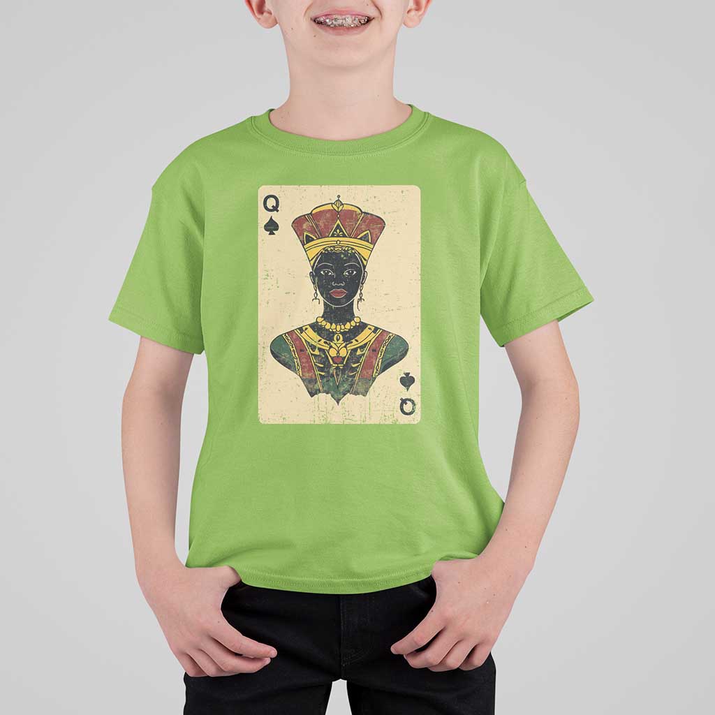 African Queen Card Black Pride T Shirt For Kid