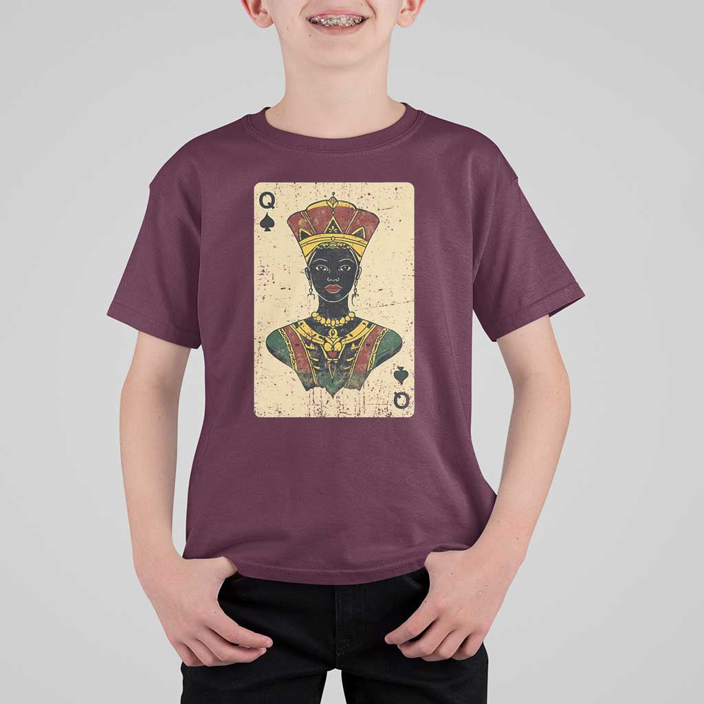 African Queen Card Black Pride T Shirt For Kid