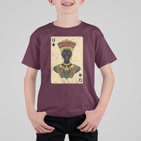 African Queen Card Black Pride T Shirt For Kid