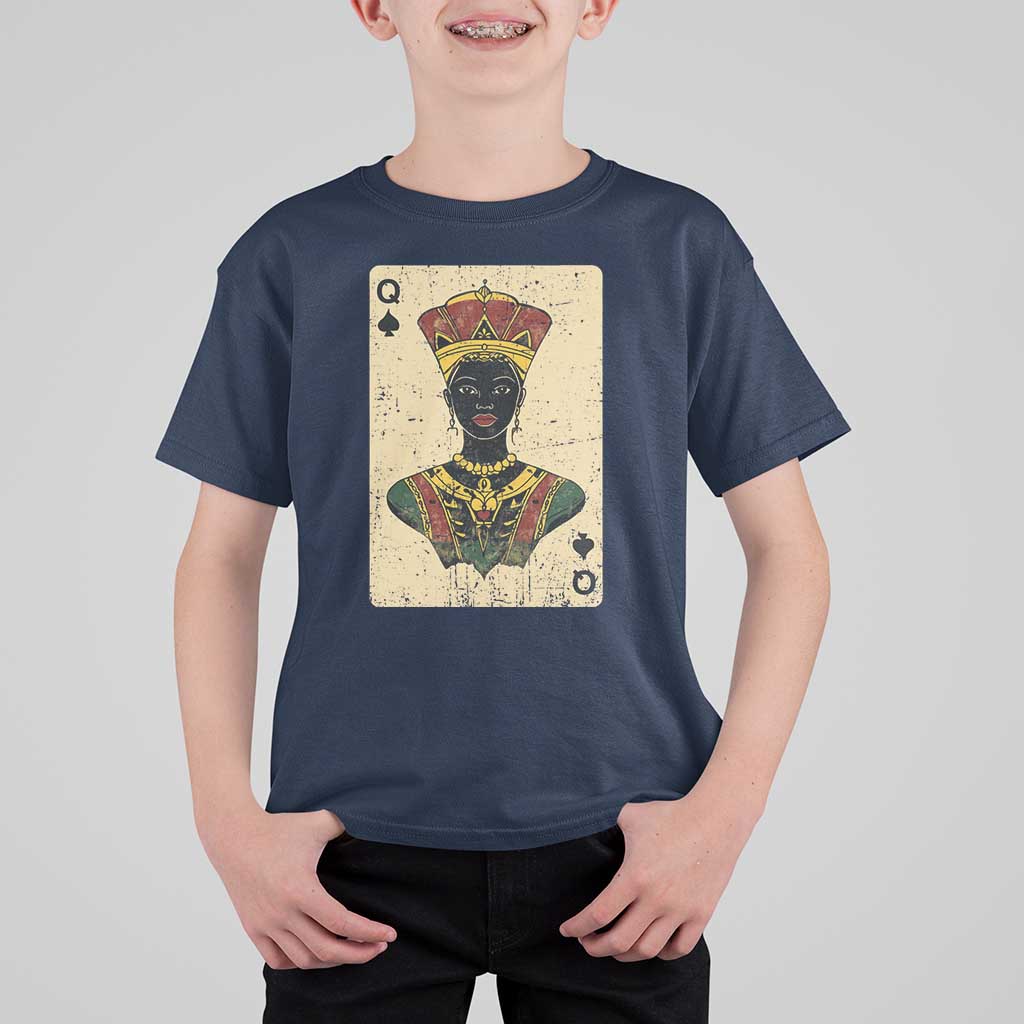 African Queen Card Black Pride T Shirt For Kid