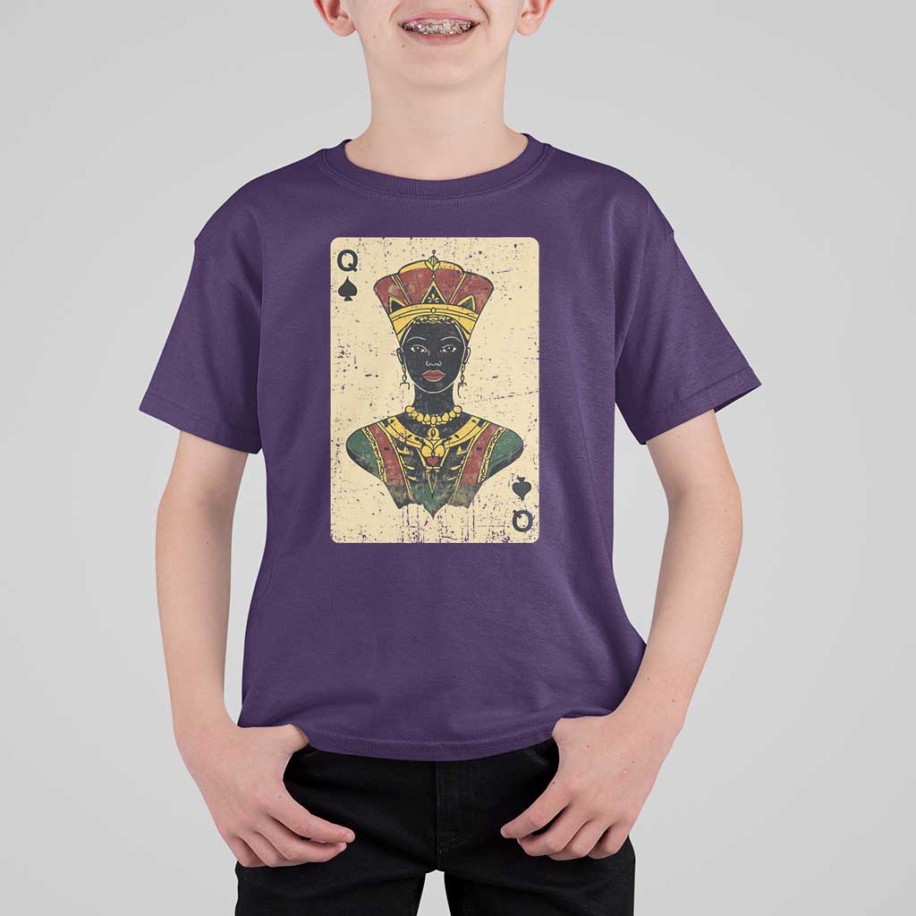 African Queen Card Black Pride T Shirt For Kid