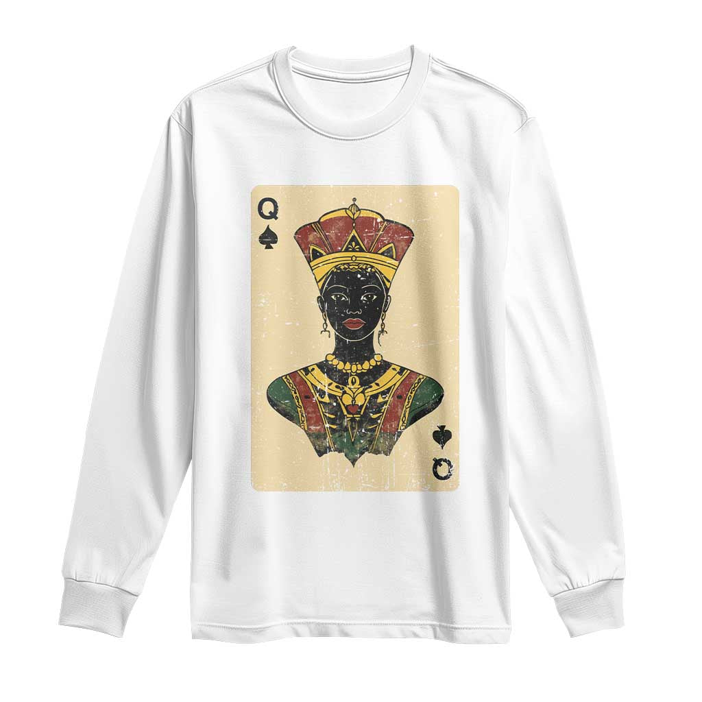 African Queen Card Black Pride Long Sleeve Shirt