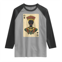 African Queen Card Black Pride Raglan Shirt