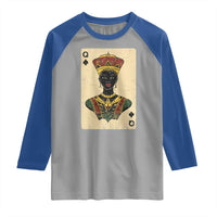 African Queen Card Black Pride Raglan Shirt