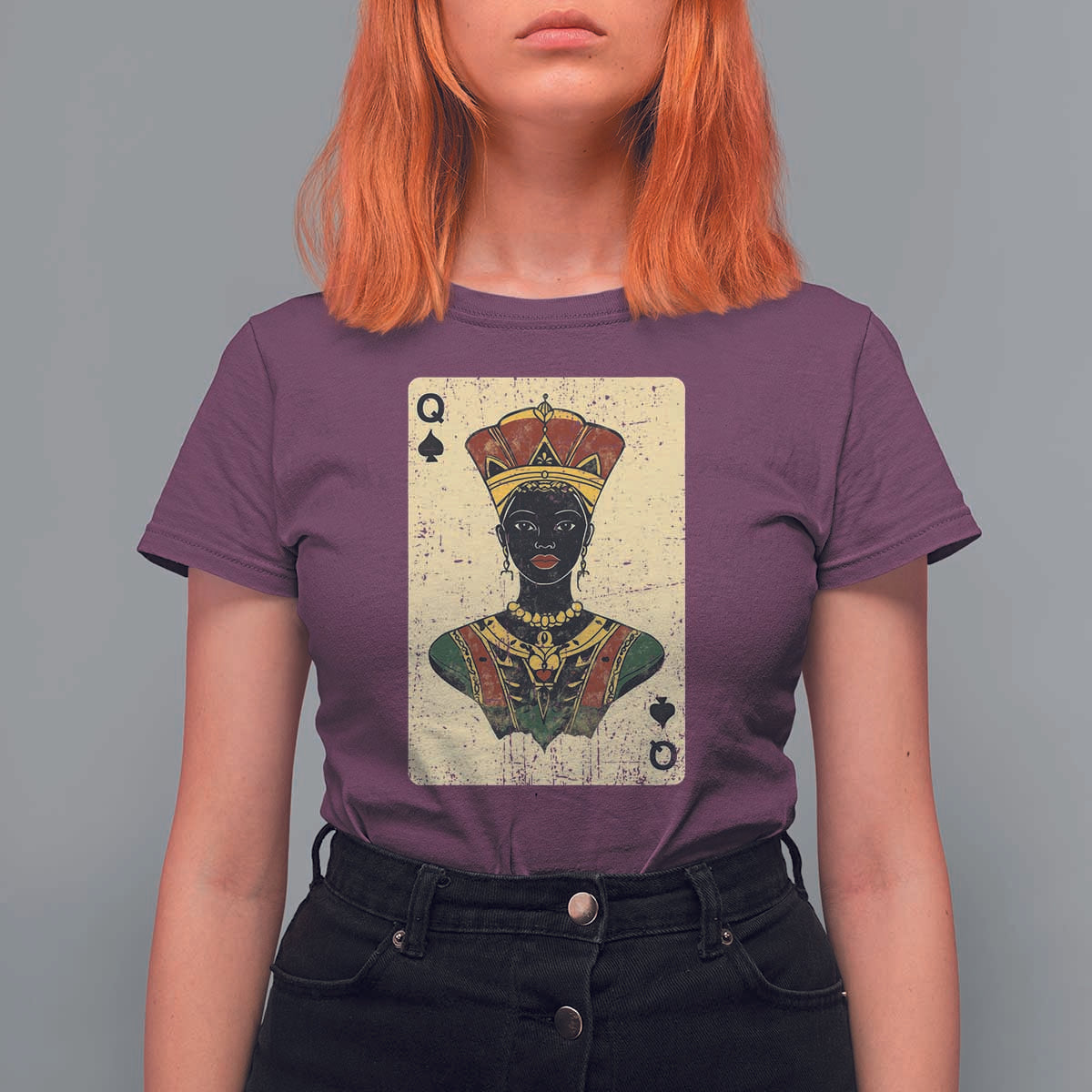 African Queen Card Black Pride T Shirt For Women