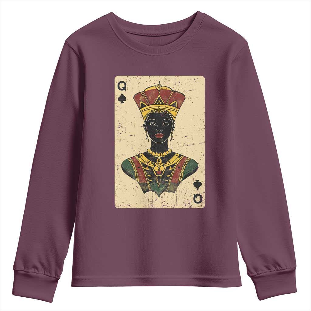 African Queen Card Black Pride Youth Sweatshirt