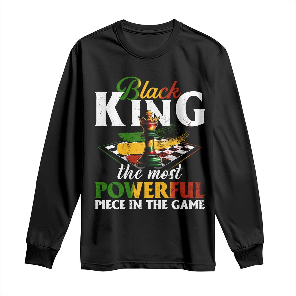 Black Pride Long Sleeve Shirt Black King The Most Powerful Piece In The Game