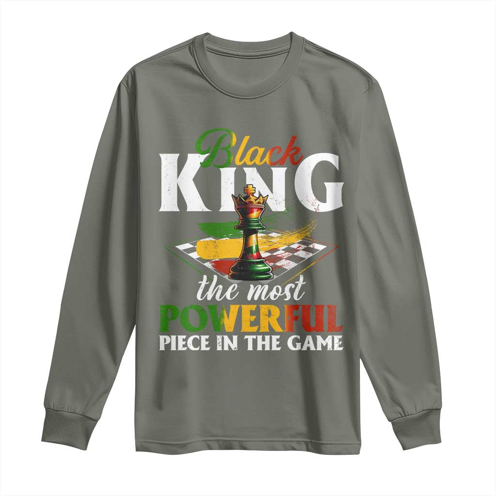 Black Pride Long Sleeve Shirt Black King The Most Powerful Piece In The Game