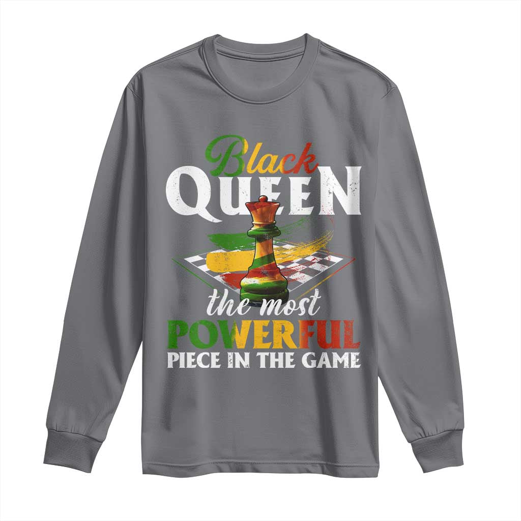 Black Pride Long Sleeve Shirt Black Queen The Most Powerful Piece In The Game