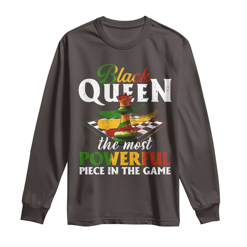 Black Pride Long Sleeve Shirt Black Queen The Most Powerful Piece In The Game