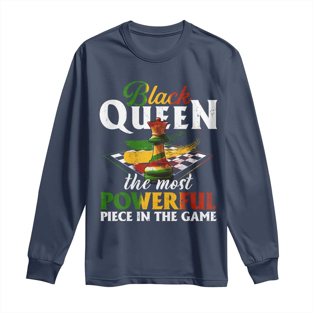 Black Pride Long Sleeve Shirt Black Queen The Most Powerful Piece In The Game