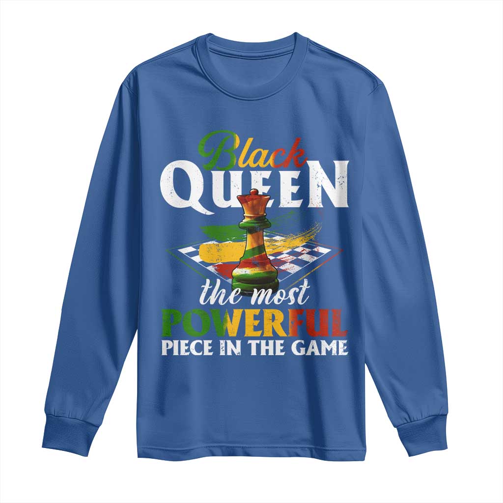 Black Pride Long Sleeve Shirt Black Queen The Most Powerful Piece In The Game