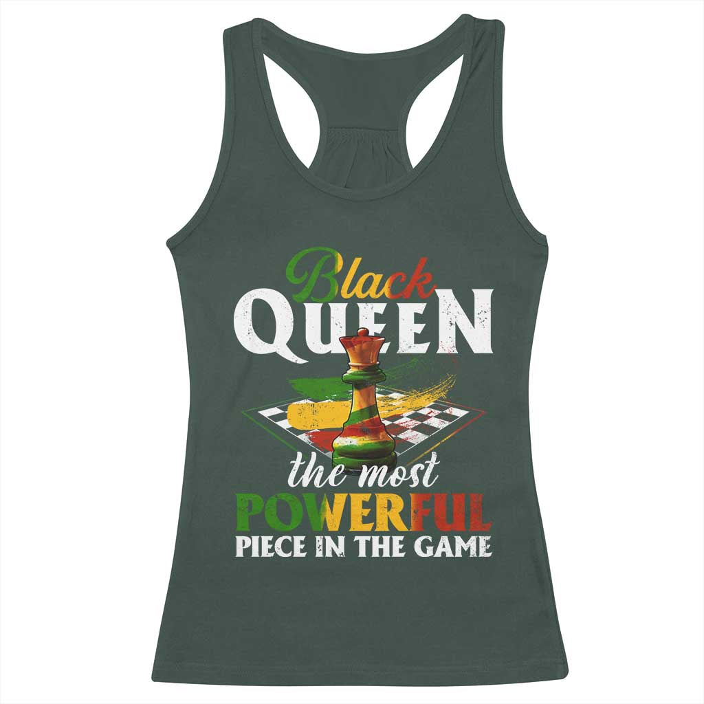 Black Pride Racerback Tank Top Black Queen The Most Powerful Piece In The Game