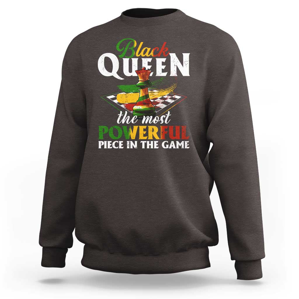 Black Pride Sweatshirt Black Queen The Most Powerful Piece In The Game