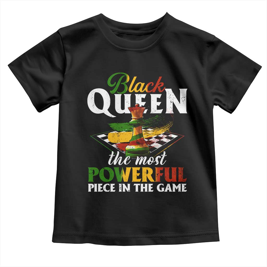 Black Pride Toddler T Shirt Black Queen The Most Powerful Piece In The Game