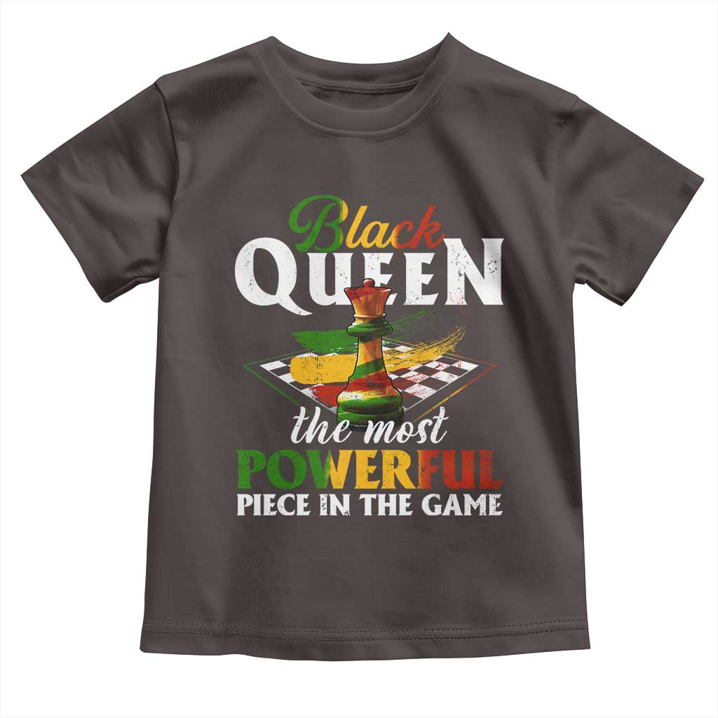 Black Pride Toddler T Shirt Black Queen The Most Powerful Piece In The Game