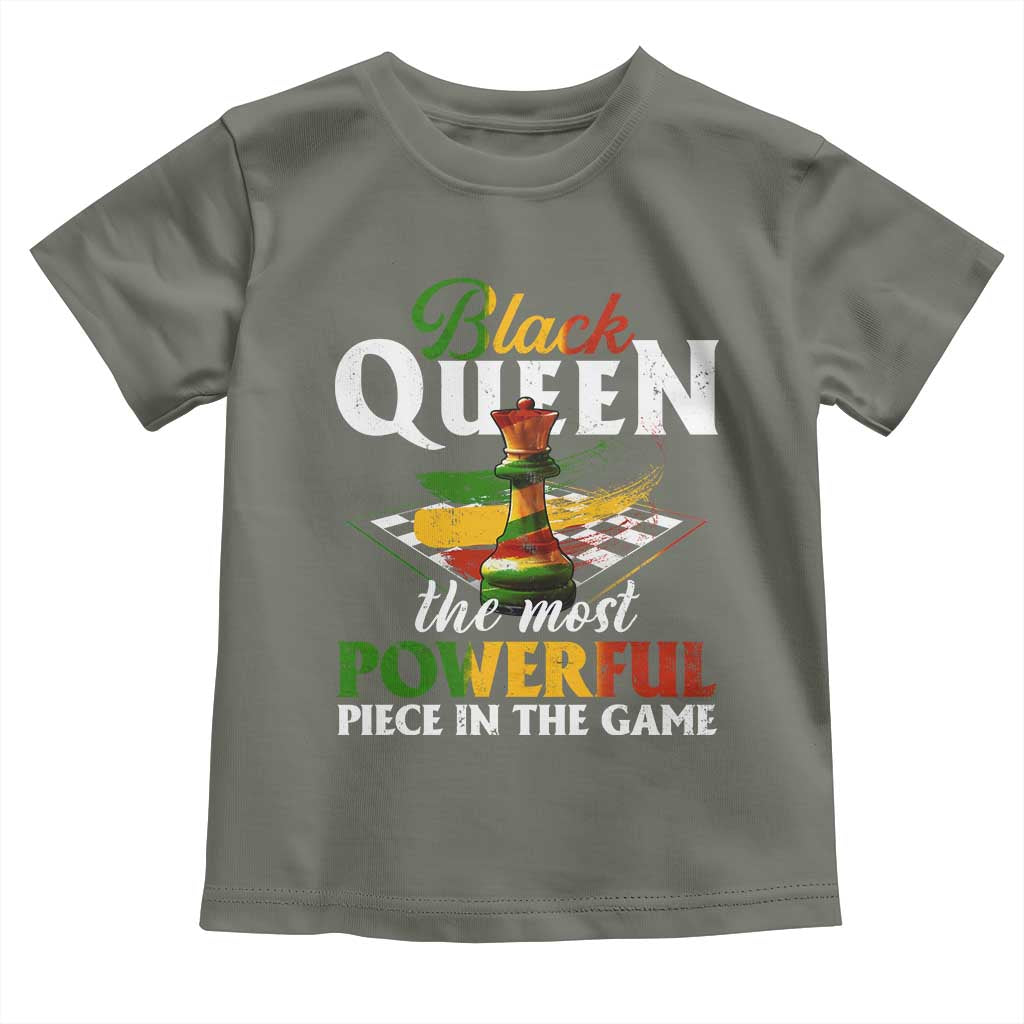 Black Pride Toddler T Shirt Black Queen The Most Powerful Piece In The Game