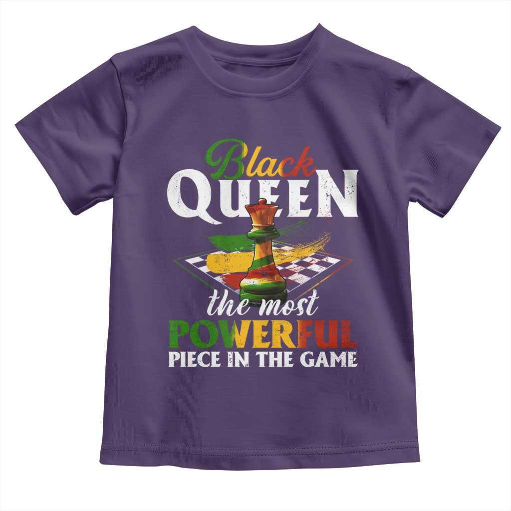Black Pride Toddler T Shirt Black Queen The Most Powerful Piece In The Game