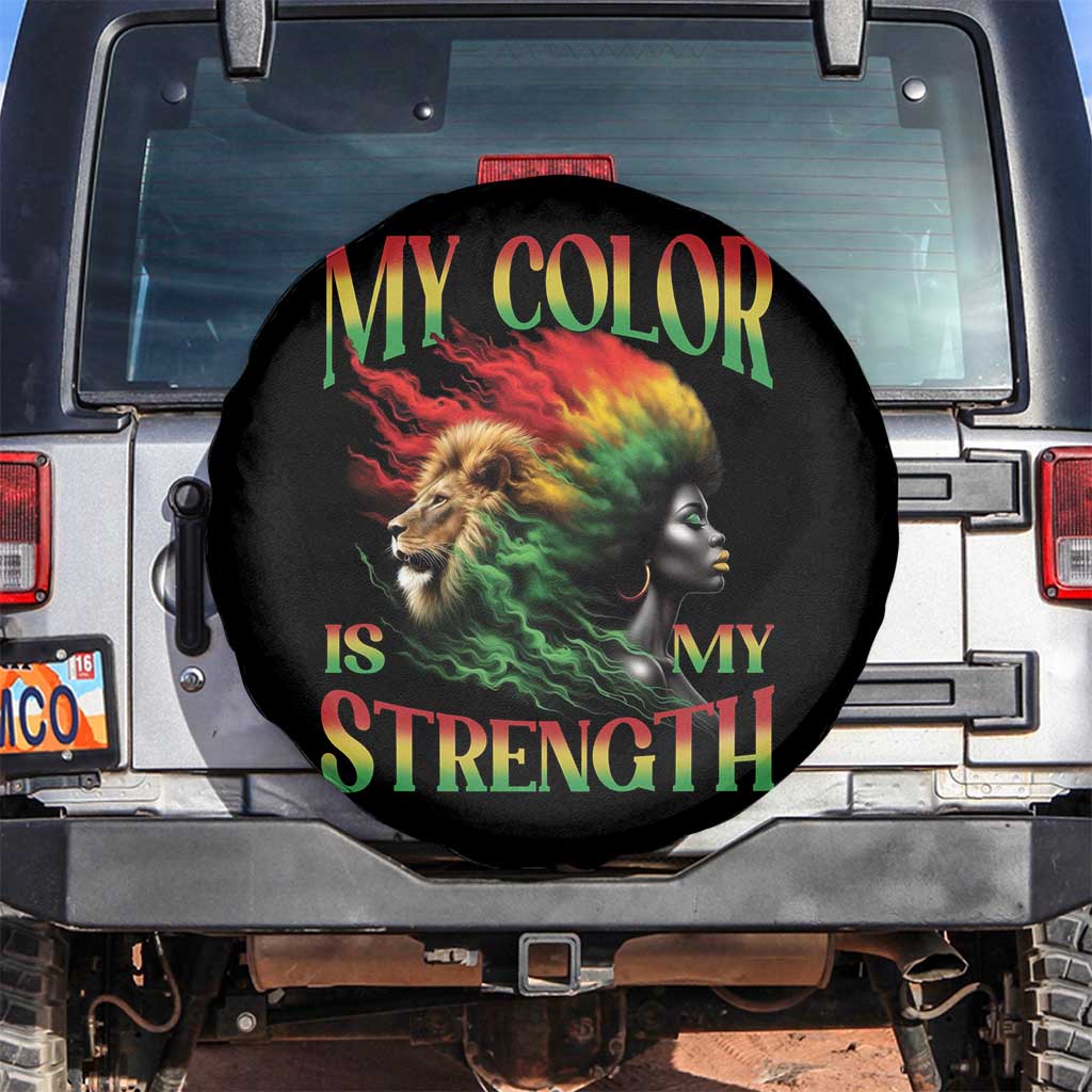 Black Pride Spare Tire Cover My Color Is My Strength African American Women Lion