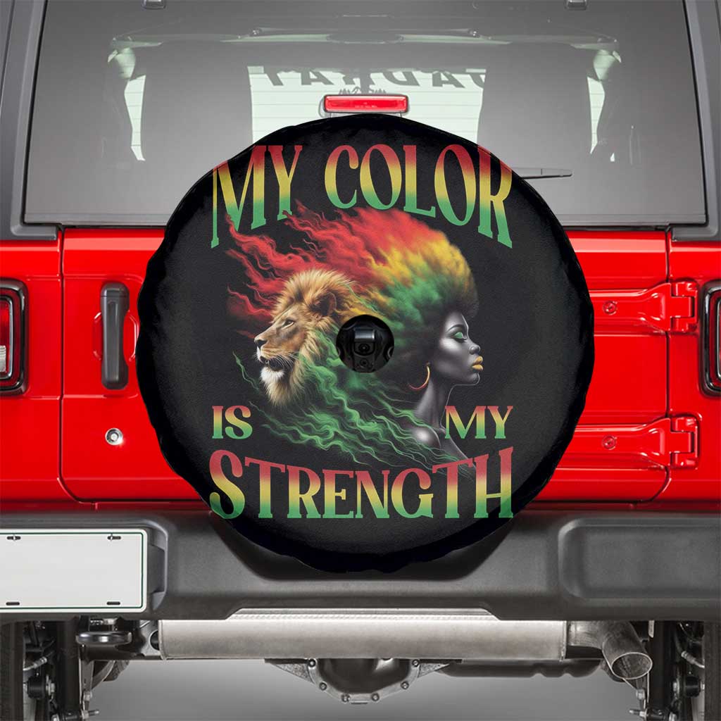 Black Pride Spare Tire Cover My Color Is My Strength African American Women Lion