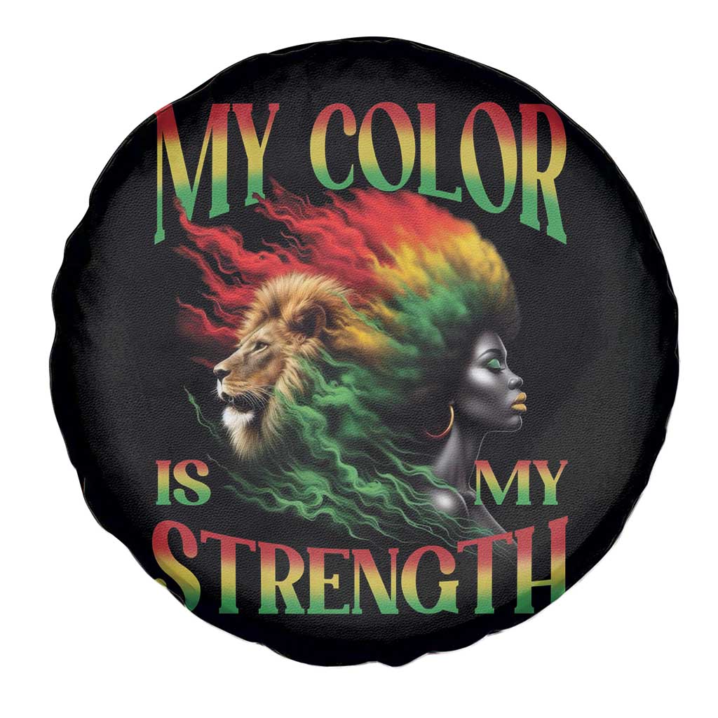 Black Pride Spare Tire Cover My Color Is My Strength African American Women Lion