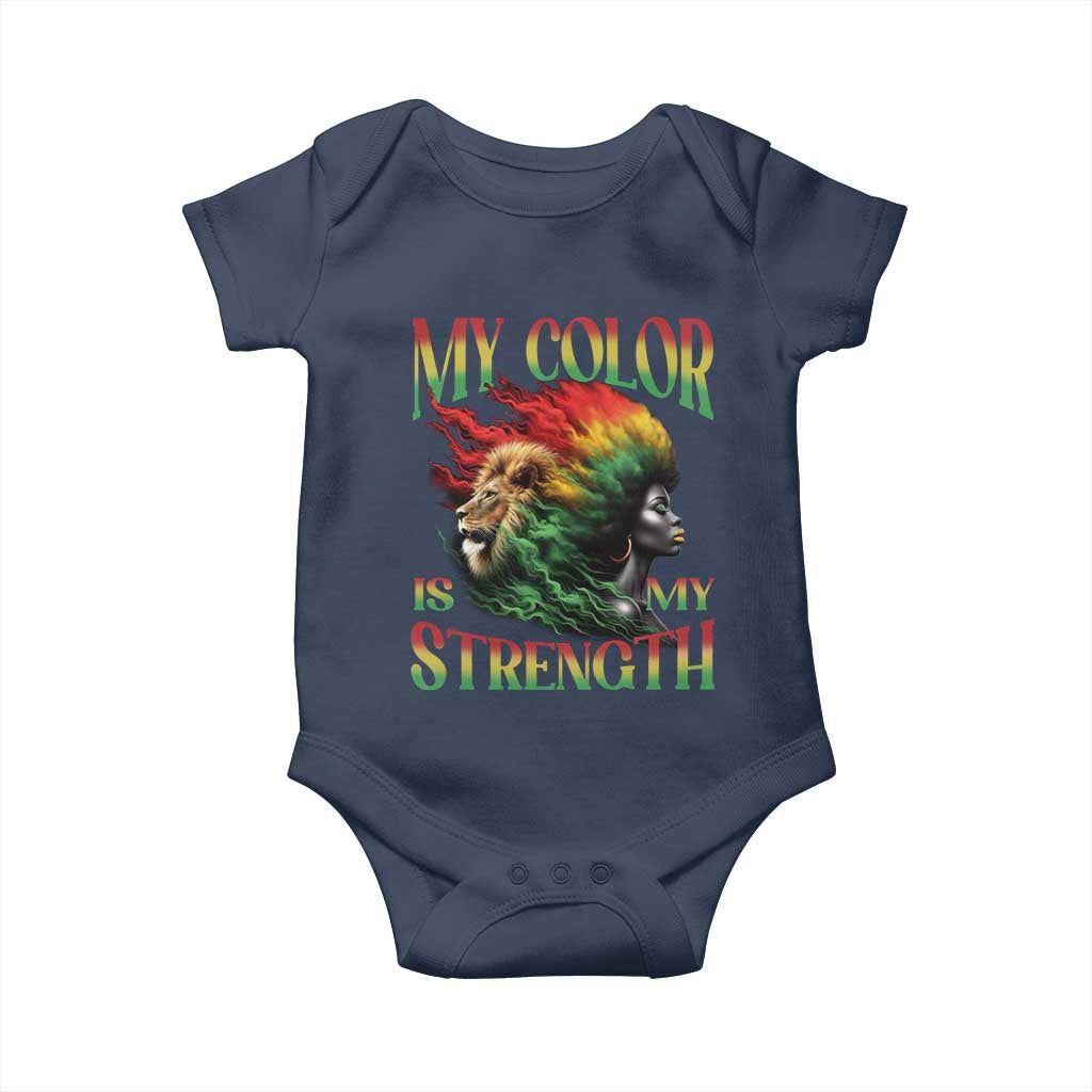 Black Pride Baby Onesie My Color Is My Strength African American Women Lion