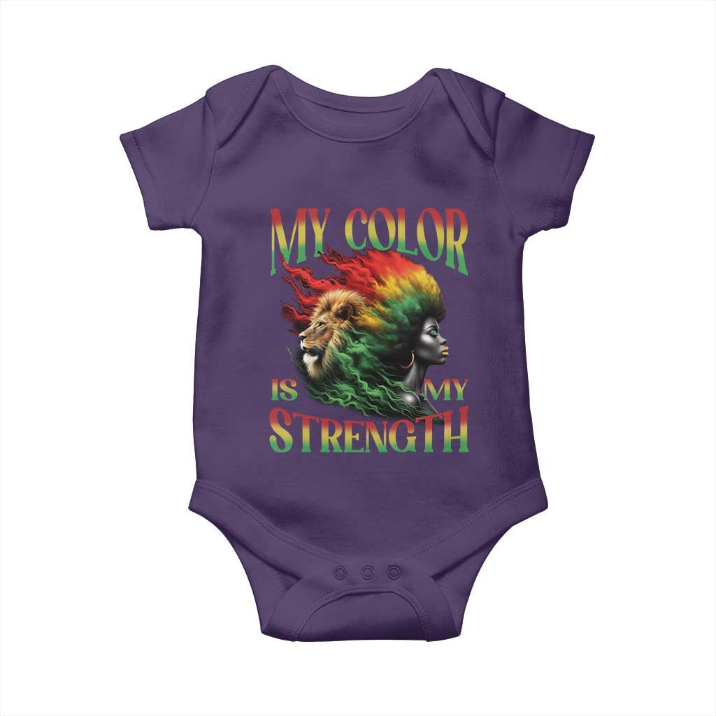 Black Pride Baby Onesie My Color Is My Strength African American Women Lion
